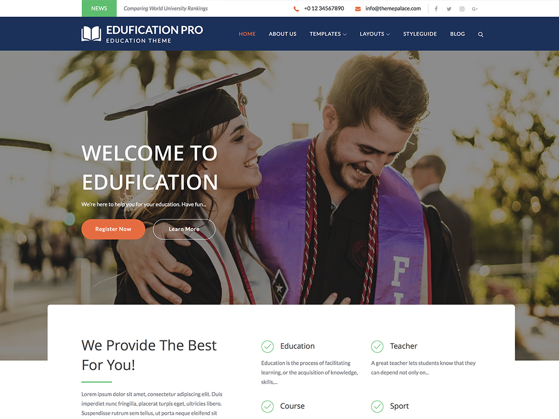Edufication pro - Best Premium Education WordPress Themes and Templates 2020